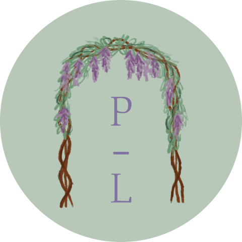 Sluitzegel rond prieel paars | 25 stuks
